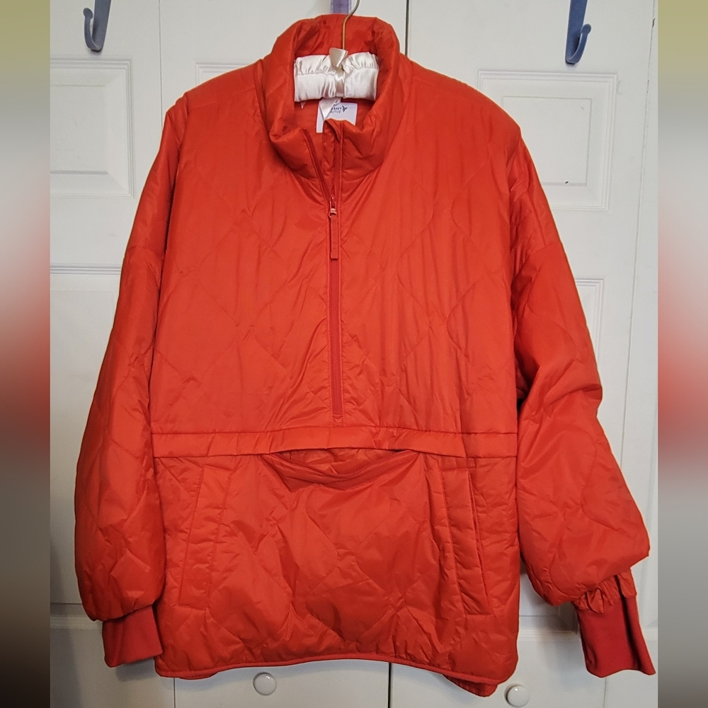 #508-Old Navy Active Lightweight Water-Resistant Orange Jacket